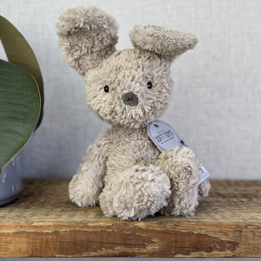 Jellycat Beige Iggle Squiggle Mumble Bunny Rabbit - Small Textured Beanie 10"