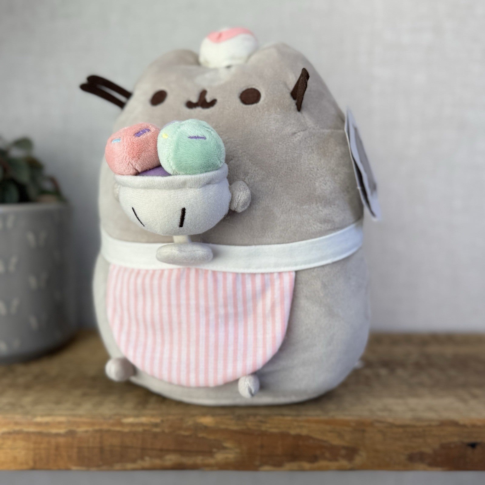 Pusheen Ice Cream Parlour Plush - Retired Claire’s Exclusive Pusheen With Tags