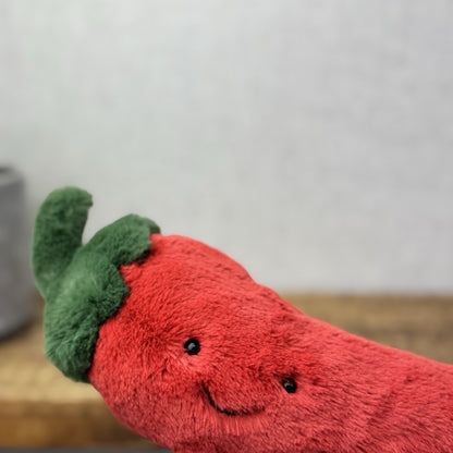 Jellycat Small Amuseable Chilli - First Release Soft Toy Chilli Food Plush 8”