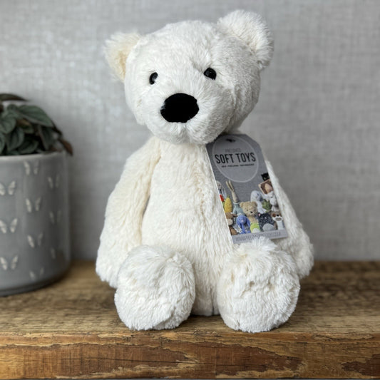 Jellycat Bashful White Bear - Medium Bashful Polar Bear Beanie Retired 12”