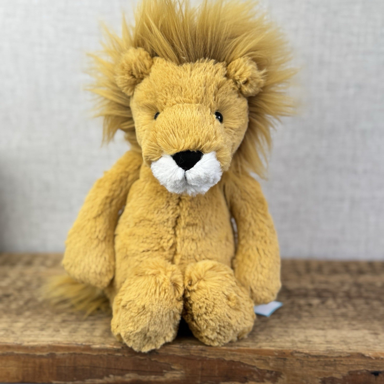 Jellycat Medium Bashful Lion Soft Toy - Yellow Lion Beanie Plush 12" BNWT
