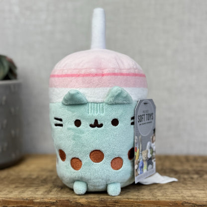 Gund Pusheen Cat - Boba Tea Pusheen Small Soft Toy Cat New Without Tag 8”