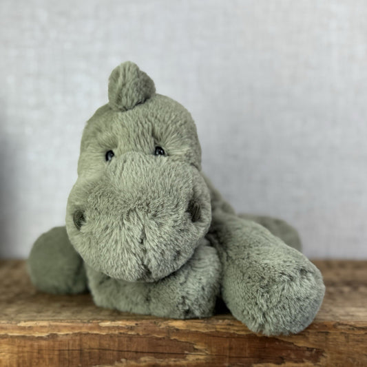 Jellycat Medium Huggady Dinosaur- Floppy Green Dino Plush Soft Toy Retired 10"