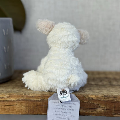 Jellycat Tiny Baby Fuddlewuddle Lamb - Baby Pocket Pal Beanie White Lamb 4” (#3)