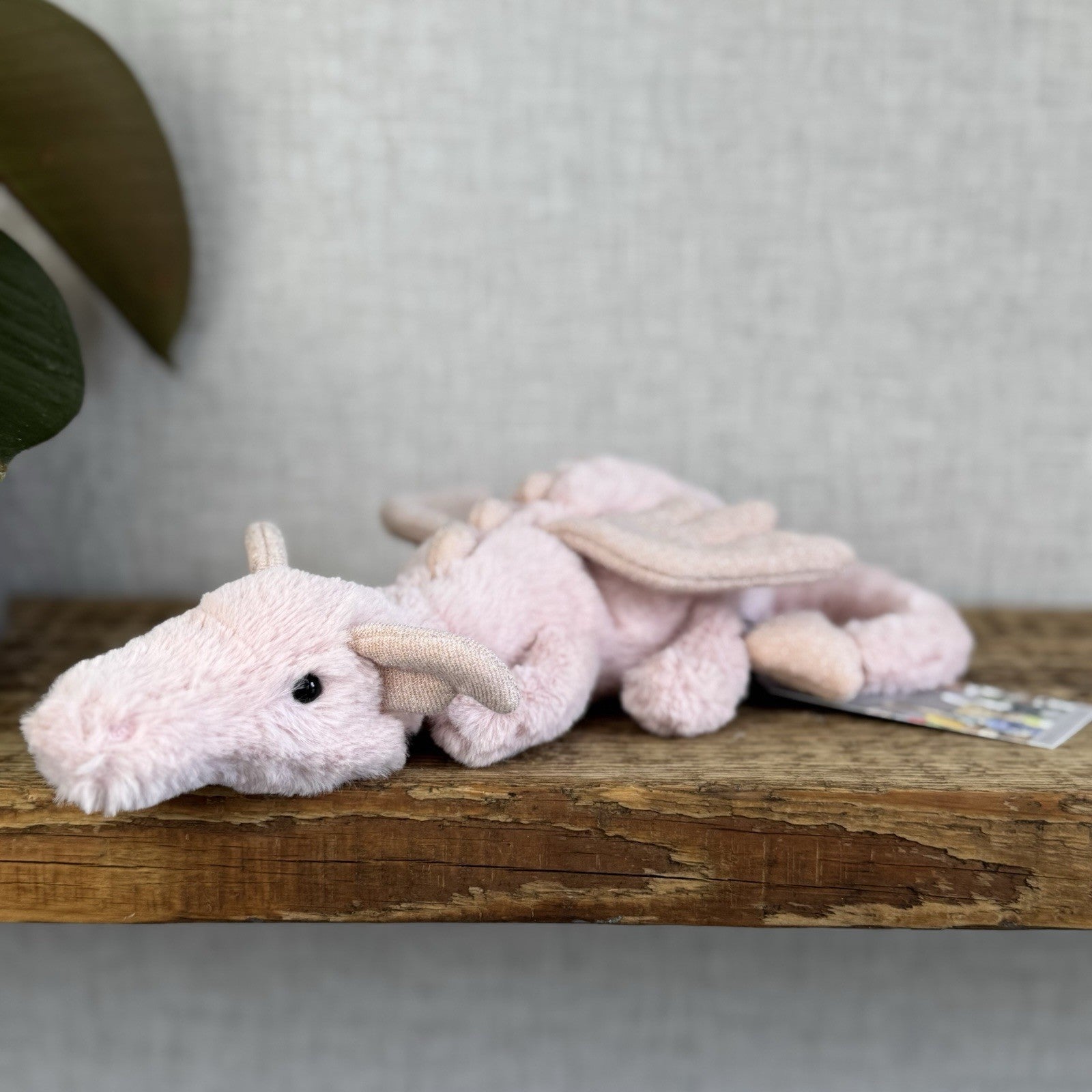 Jellycat Little Rose Dragon - Pink Dragon Soft Toy - Dragon Jellycat Small 12"
