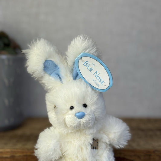 Blue Nose Friends Snowball - Fluffy White Bunny Mini Beanie Blue Nose New 5”