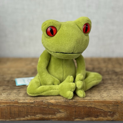 Jellycat Tad Tree Frog - Retired Velour Big Red Eye Beanie Mini Size With Tag 6”