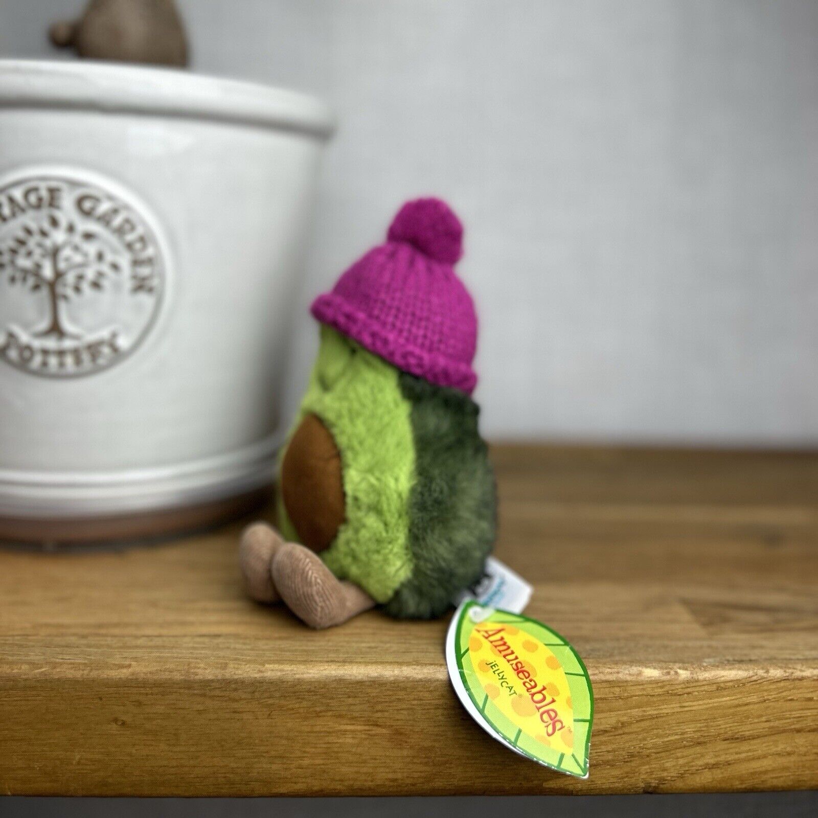 Jellycat Amuseable Cozi Avocado With Hat Plush Soft Toy - Fuschia New With Tags