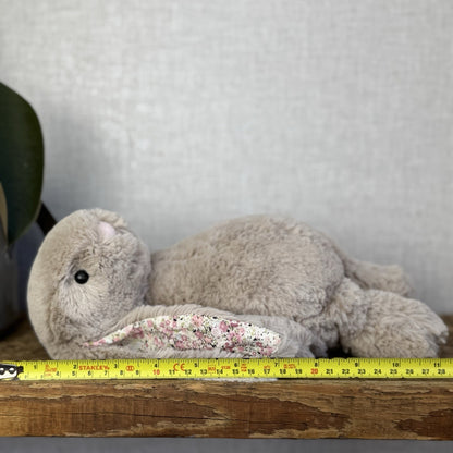 Jellycat Medium Bashful Bea Bunny - Beige Bunny With Floral Ears/feet Medium 12"