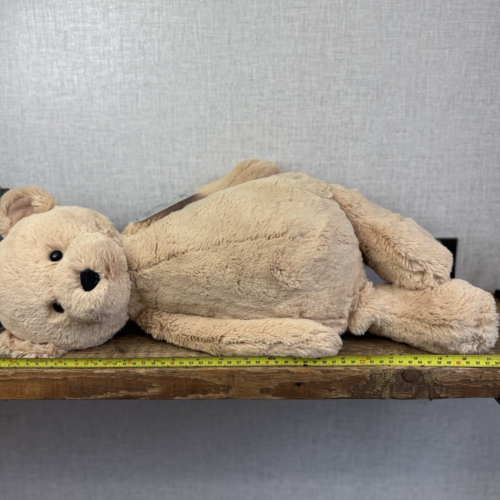 Jellycat Huge/Big Bashful Bear Honey Bear Cub Soft Toy Rare Retired NWOT 21"