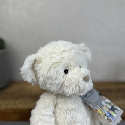 Jellycat Wilkie Bear - Little Jellycat White Traditional Bear Textured Fur Rare