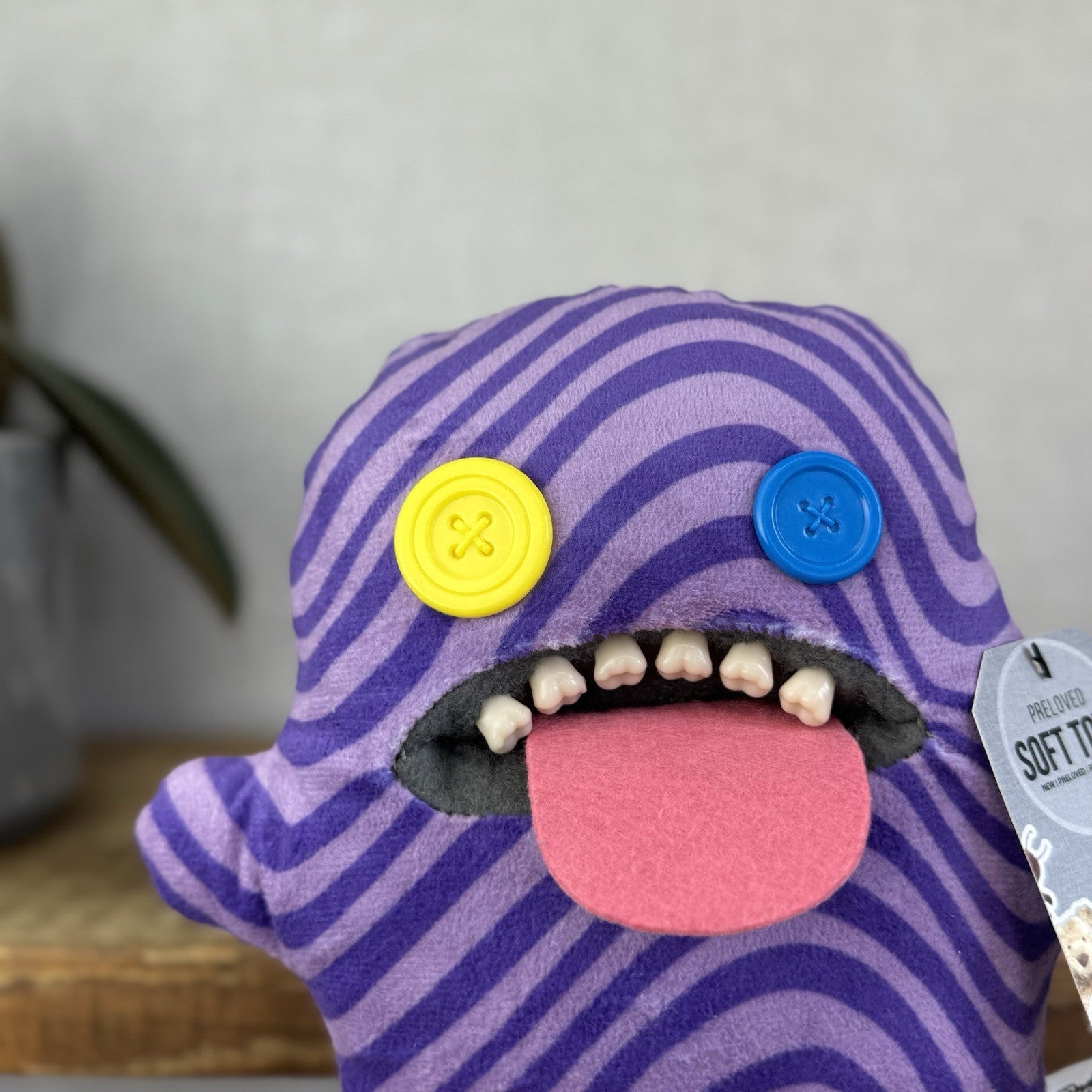 Fuggler Oogah Boogah Purple Stripe Smooth Soft Fuggler Soft Toy Plush