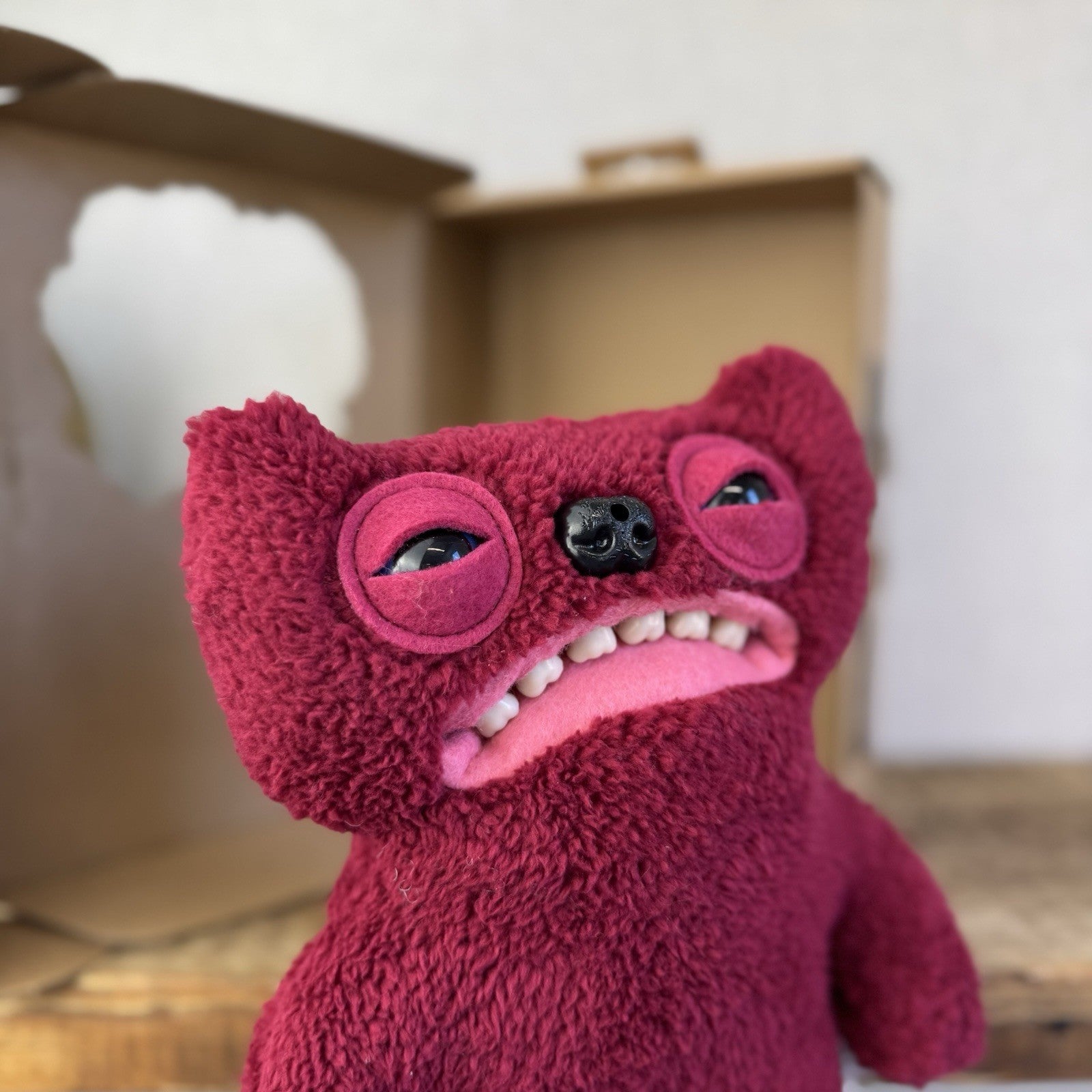 Fuggler Fart Face Gnawing Terror - Red Funny Ugly Monster Farting Plush With Box