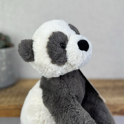 Jellycat Medium Huggady Panda - Floppy Panda Beanie Plush Soft Toy Retired 10"