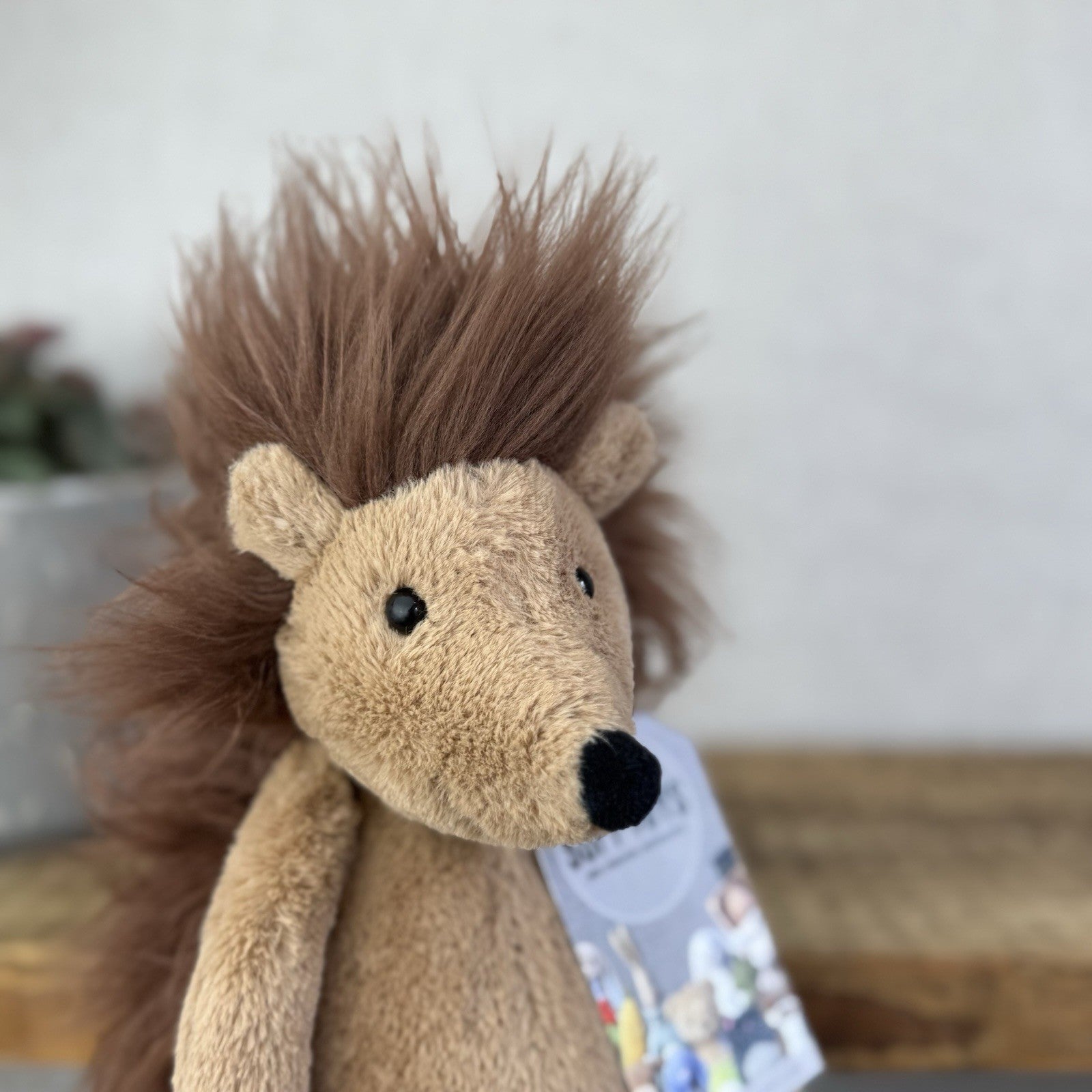 Jellycat Medium Spike Hedeghog - Light Brown/ Chocolate Brown Beanie Hedgehog