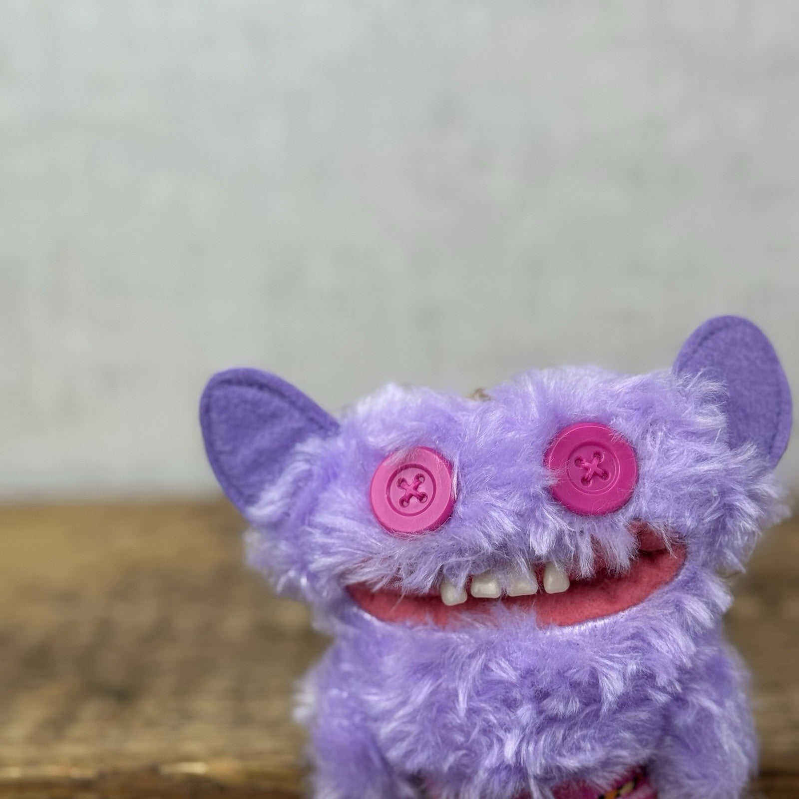 Fuggler Budgie Fuggler Grin Grin Keyring - Lilac Fluffy Fuggler Monster Clip 5”
