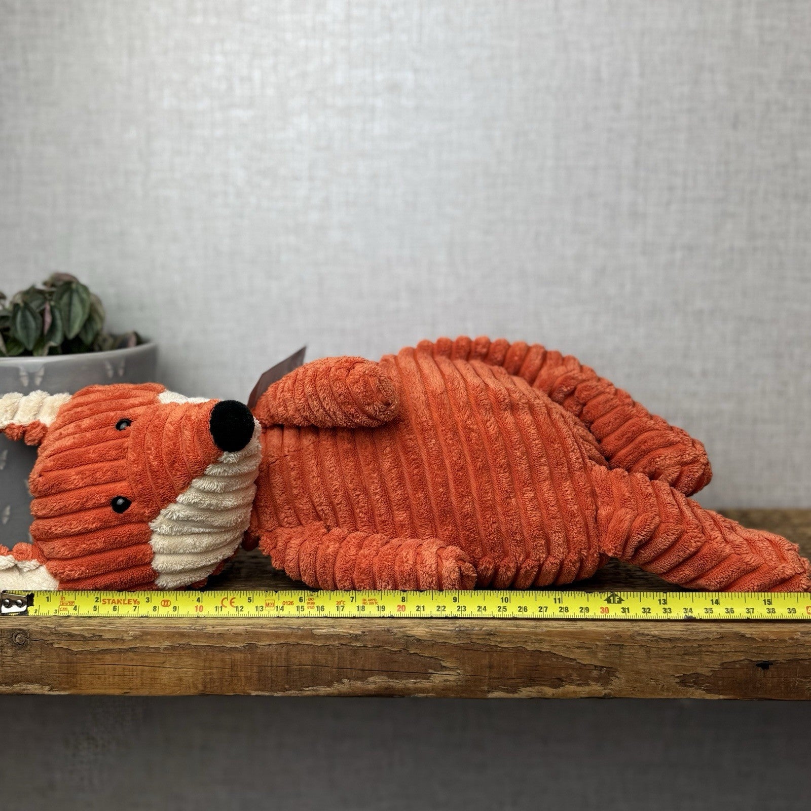 Jellycat Medium Cordy Roy Fox - Orange Corduroy Fox Plush Large Rare Retired 14"