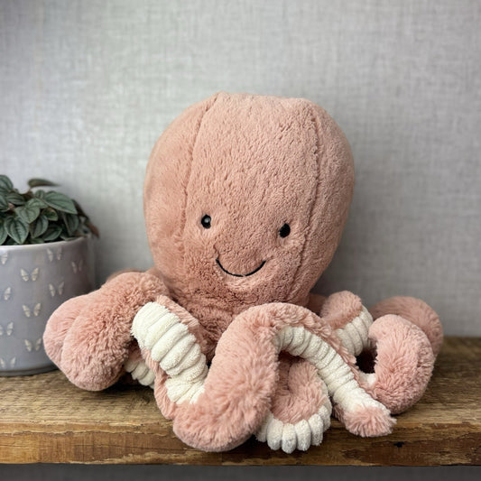 Jellycat Large Odell Octopus - Peach Large Octopus Beanie Retired Pink 20” (#2)