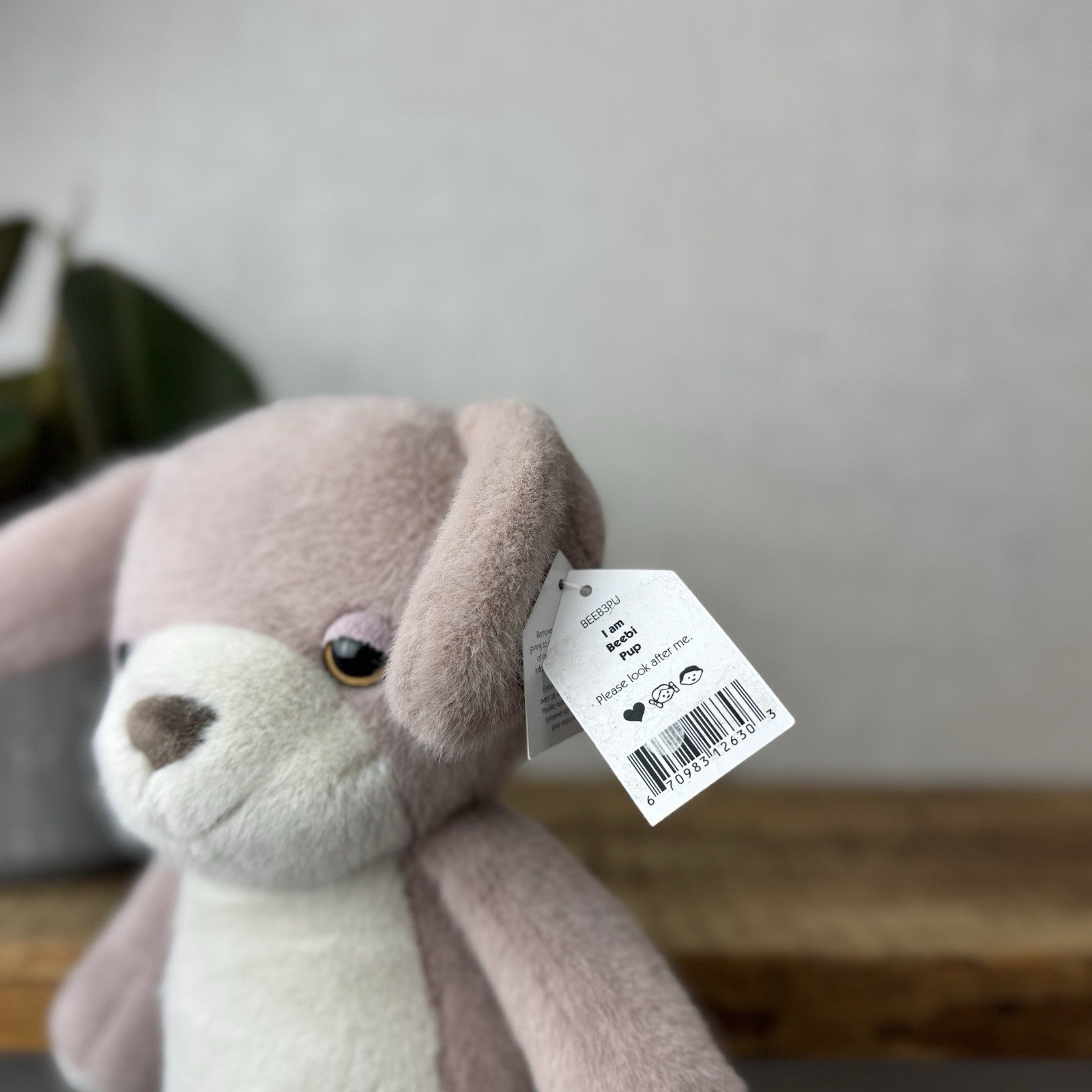 Jellycat Beepi Dog Medium Fluffy Soft Light Brown Plush Beanie With Tags 10”