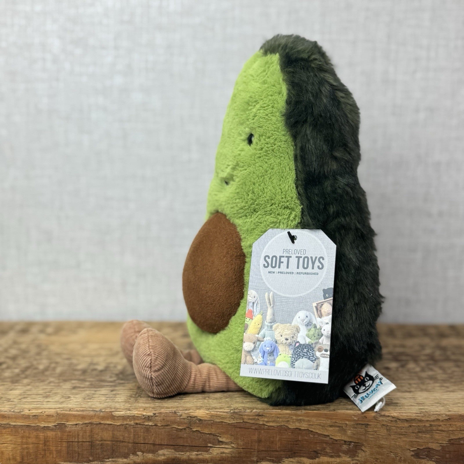 Jellycat Amuseable Avocado Medium - Soft Toy Food Play Green Fluffy Avocado 12”