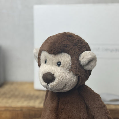 Jellycat Medium Morris Monkey (White Company Exclusive) Chocolate Brown New Tag