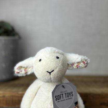 Jellycat Small Bashful Blossom Lamb Soft Toy Sheep Cream Floral Ears/feet 8”