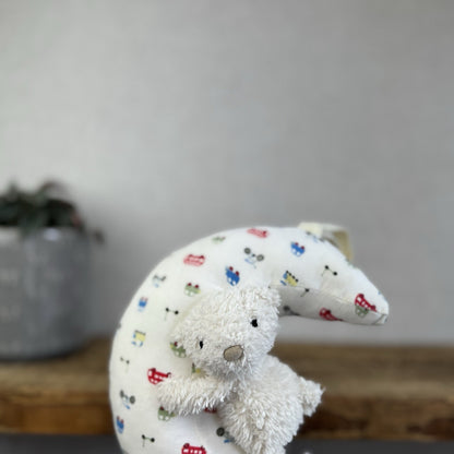 Jellycat Bedtime Bear Musical Pull - Cream Bear Moon Stars Lullaby Retired Rare