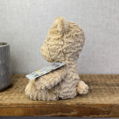 Jellycat Squishu Bear - Small Honey Colour Textured Bear Beanie Retired 10"