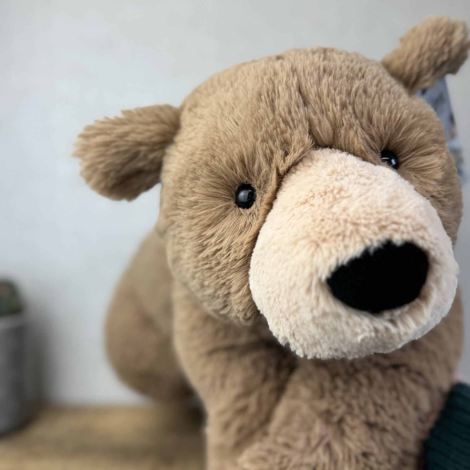 Jellycat Large Laying Woody Bear - Huge Brown Beanie Bear Large Retired 25”