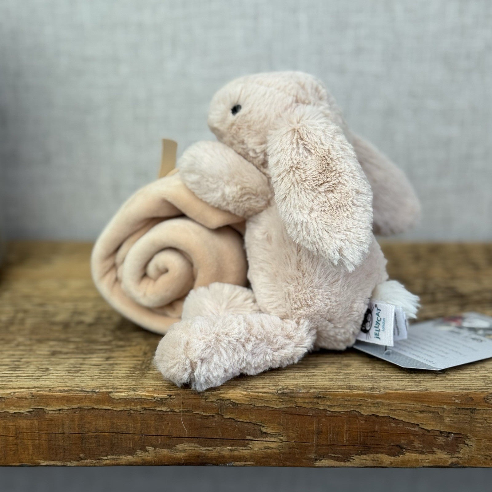 Jellycat Smudge Bunny Soother - Smudge Comforter Soft Toy Peachy Bunny Soother