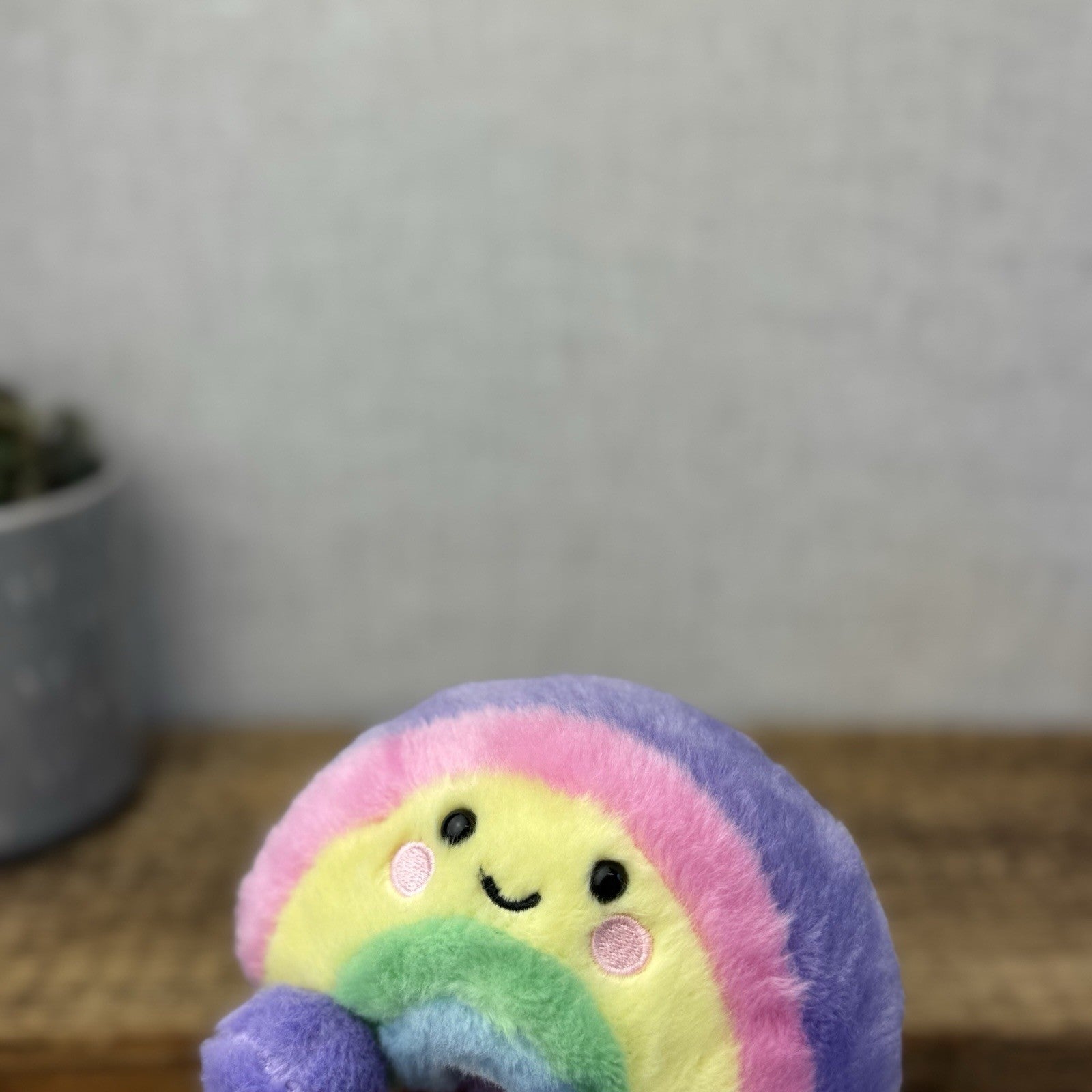 Aurora Rainbow Palm Pal Beanie Pastel - Mini Palm Pals Mini Beanbag Plush 5"