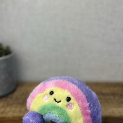 Aurora Rainbow Palm Pal Beanie Pastel - Mini Palm Pals Mini Beanbag Plush 5"