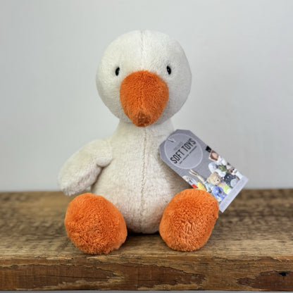 Jellycat Nimbus Duck - Small Short Fur Cream Duckling Soft Toy Retired 10"