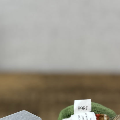 Jellycat My Little Friends Frog - Small Friends Frog Beanie In Stripe Dungarees