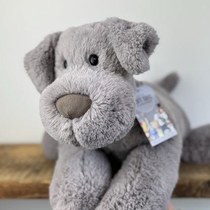 Jellycat Large Huggady Dog - Huge Grey Soft Toy Cuddle Plush 24" 