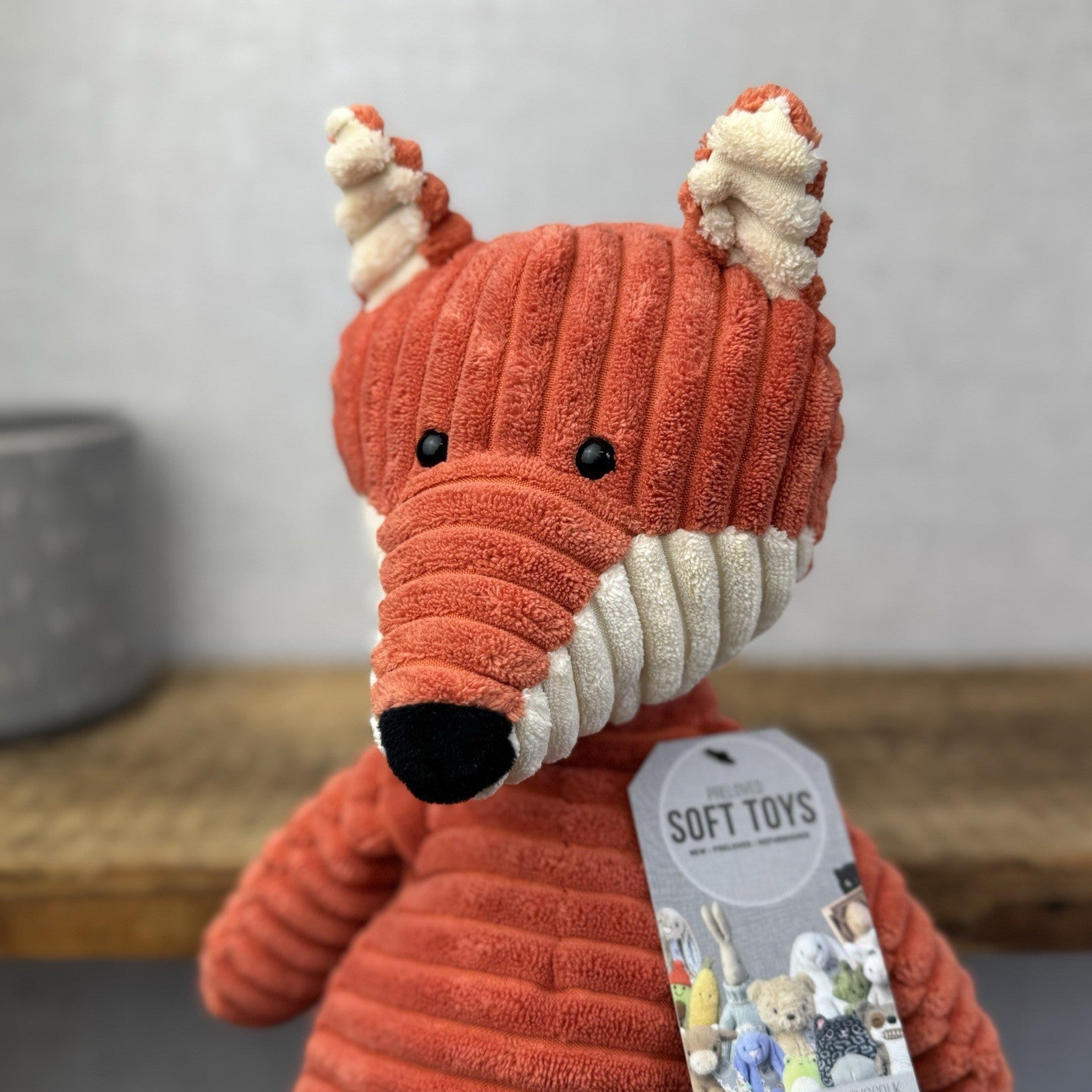 Jellycat Medium Cordy Roy Fox - Orange Corduroy Fox Plush Large Rare Retired 14"
