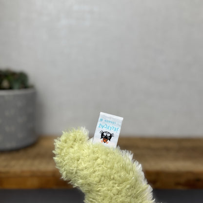 Jellycat Little Snake - Fluffy Light Green Snake Beanie Plush Curly Hair 7”