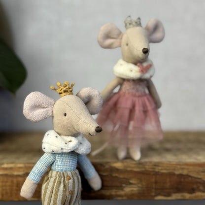 Maileg Prince & Princess Mouse - Big Brother & Sister Royal Mice Retired NWOT