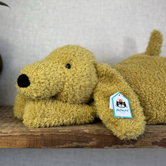 Jellycat Splootie Puppy - Retired & Rare Large Golden Beanie Floppy Dog 22”