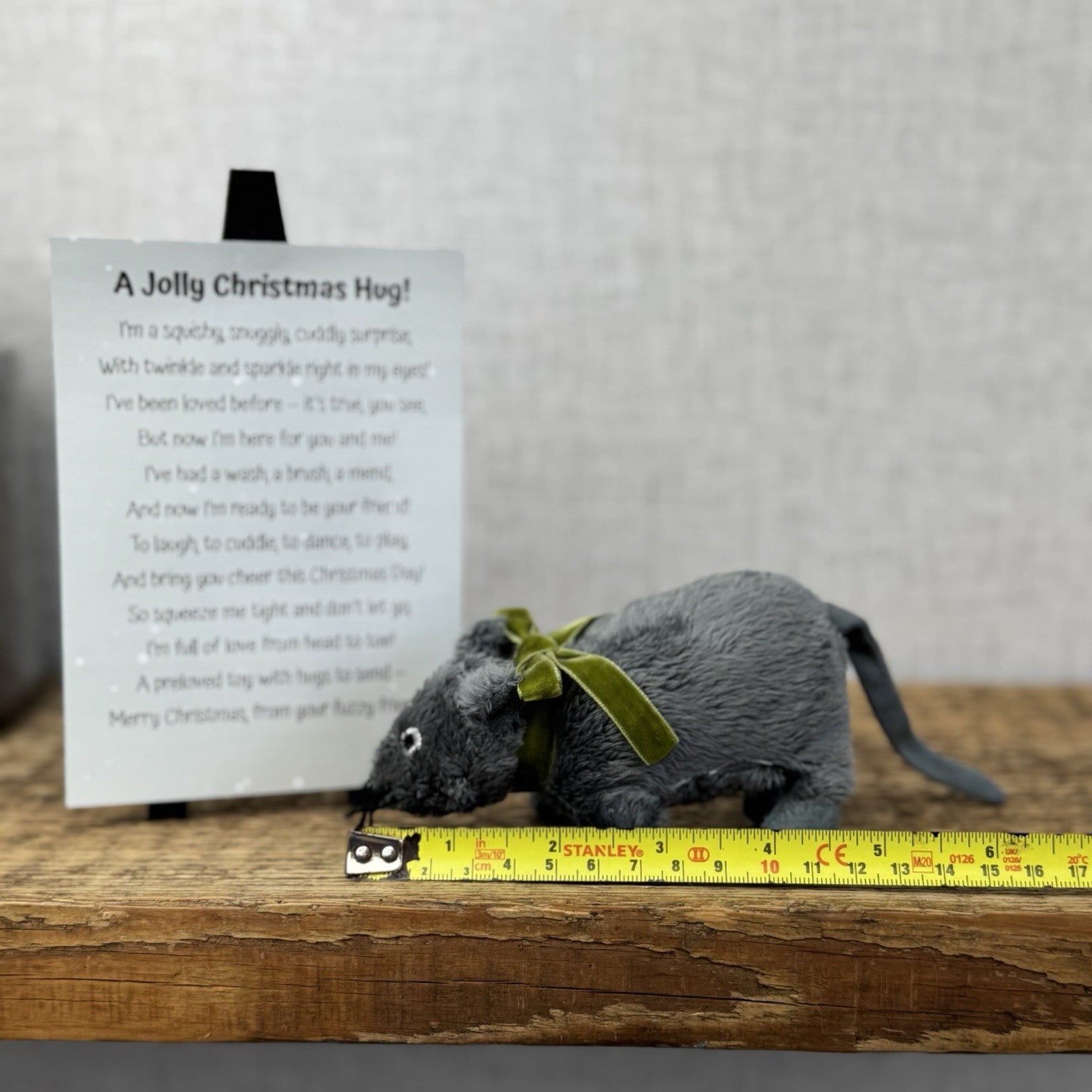 IKEA Gosig Mus Grey Mouse Mini Cute - Christmas Gift Soft Toy Wrapped & Ready