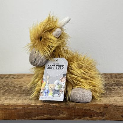Jellycat Small Truffles Highland Cow - Small Pillow Soft Toy Vintage 7"