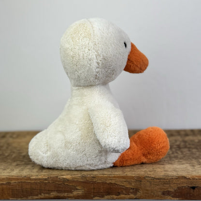 Jellycat Nimbus Duck - Small Short Fur Cream Duckling Soft Toy Retired 10"