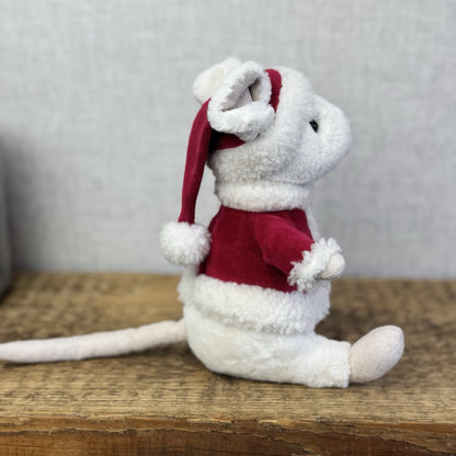 Jellycat Merry Mouse - Mouse In Santa Outfit Retired Christmas Mouse 8"