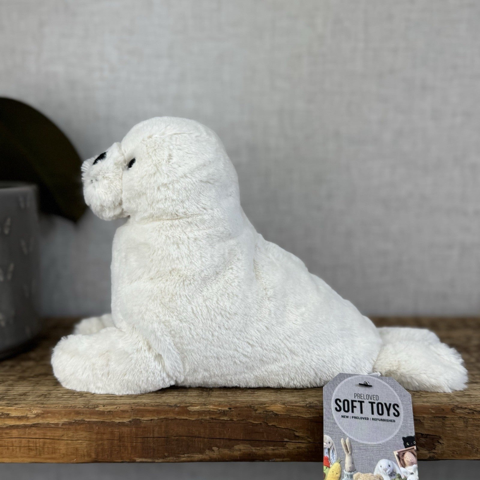 Jellycat Small Rafferty Seal Pup - White Seal Soft Toy Plush Retired 10” (#2)