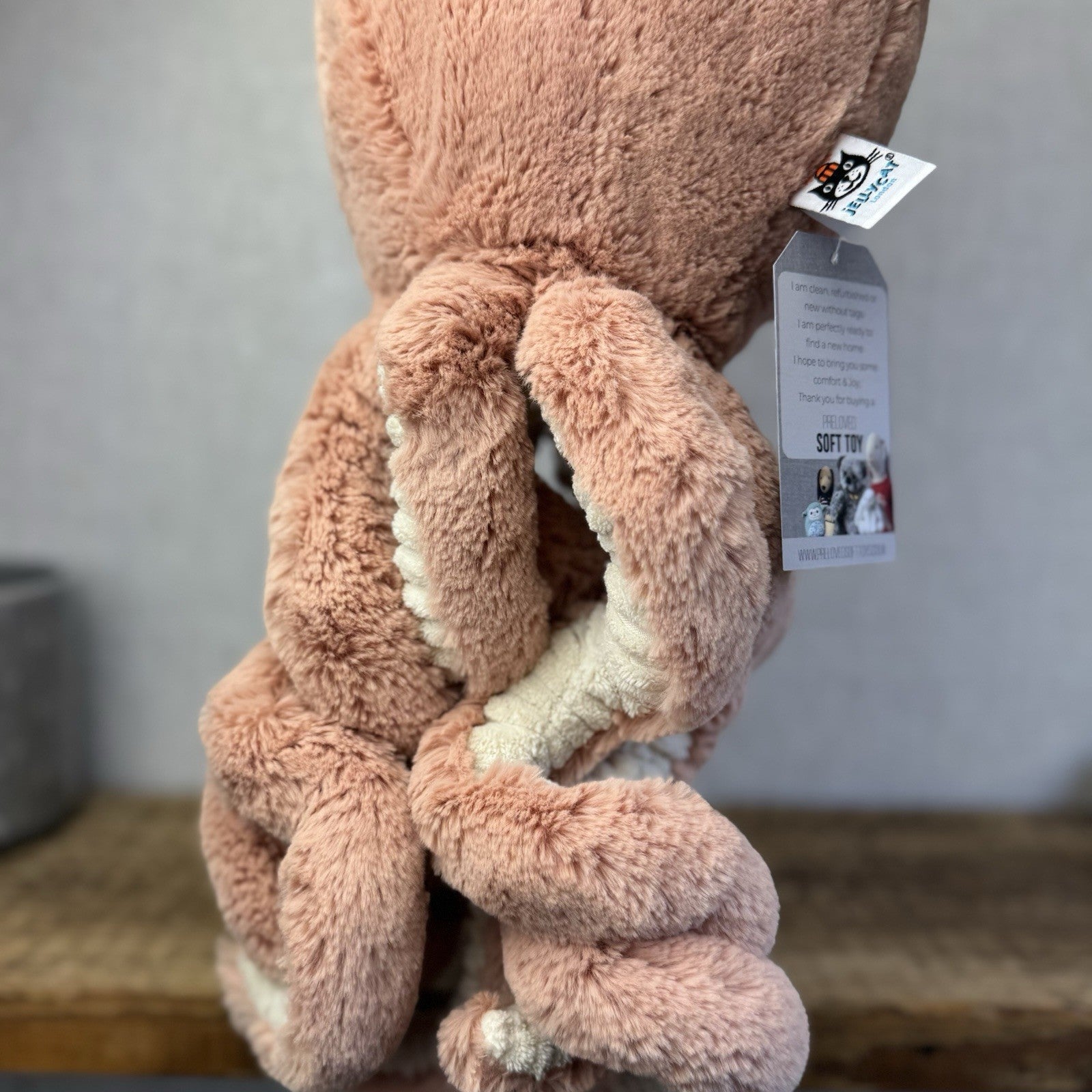 Jellycat Large Odell Octopus - Peach Large Octopus Beanie Retired Pink 20”