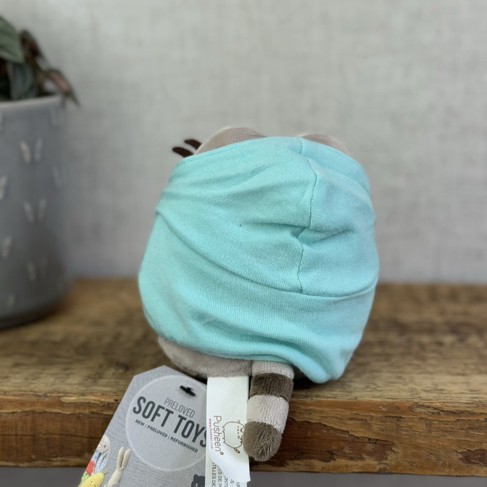 Gund Pusheen Cat - Mini Pusheen In Aqua Blue Hoodie - Spring 2019 Exlusive