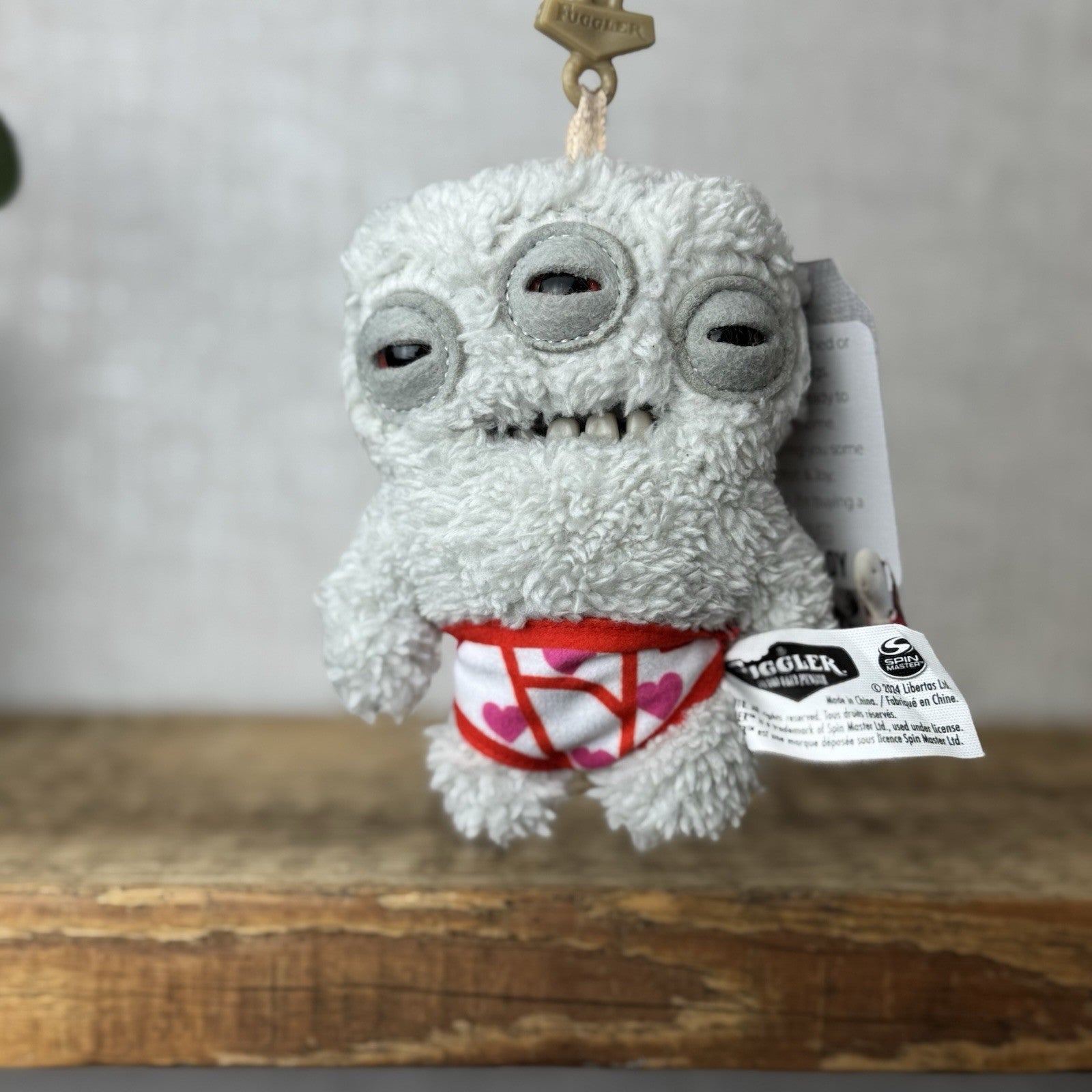 Fuggler Budgie Fuggler Annoyed Alien - Grey Fuggler Monster With Pants Clip 5”