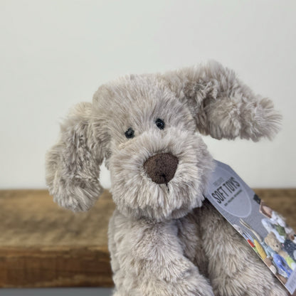 Jellycat Small Riley Fuddlewuddle Puppy - Beige Little White Company Exclusive