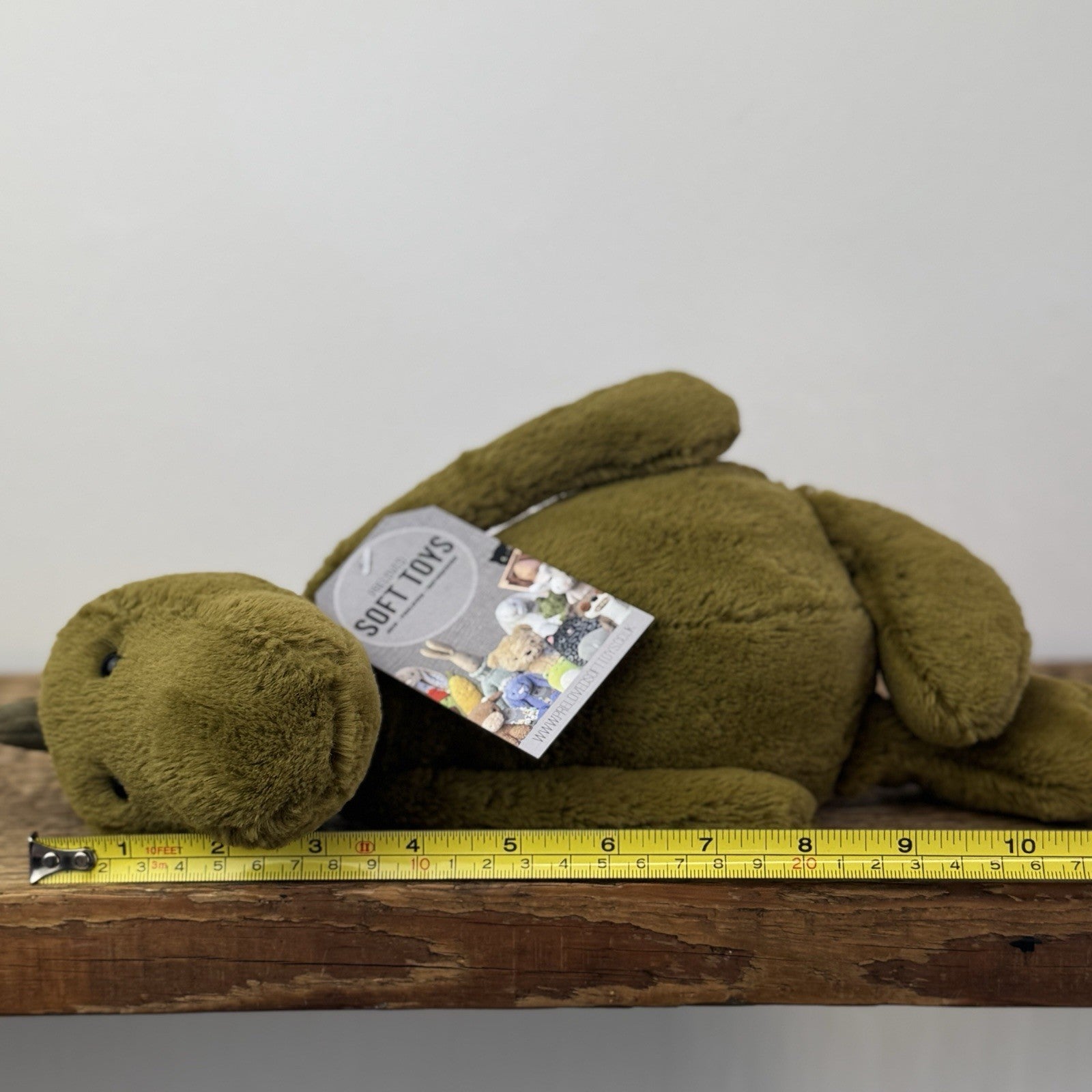 Jellycat Medium Bashful Dinosaur - Dark Green Beanie Dino Retired Rare 12”