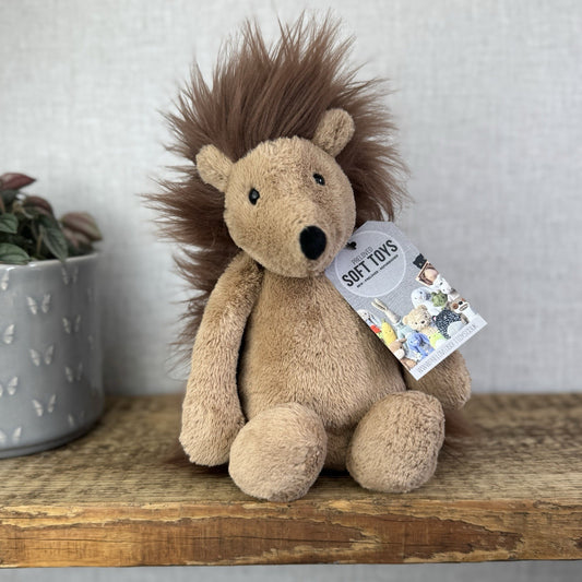 Jellycat Medium Spike Hedeghog - Light Brown/ Chocolate Brown Beanie Hedgehog